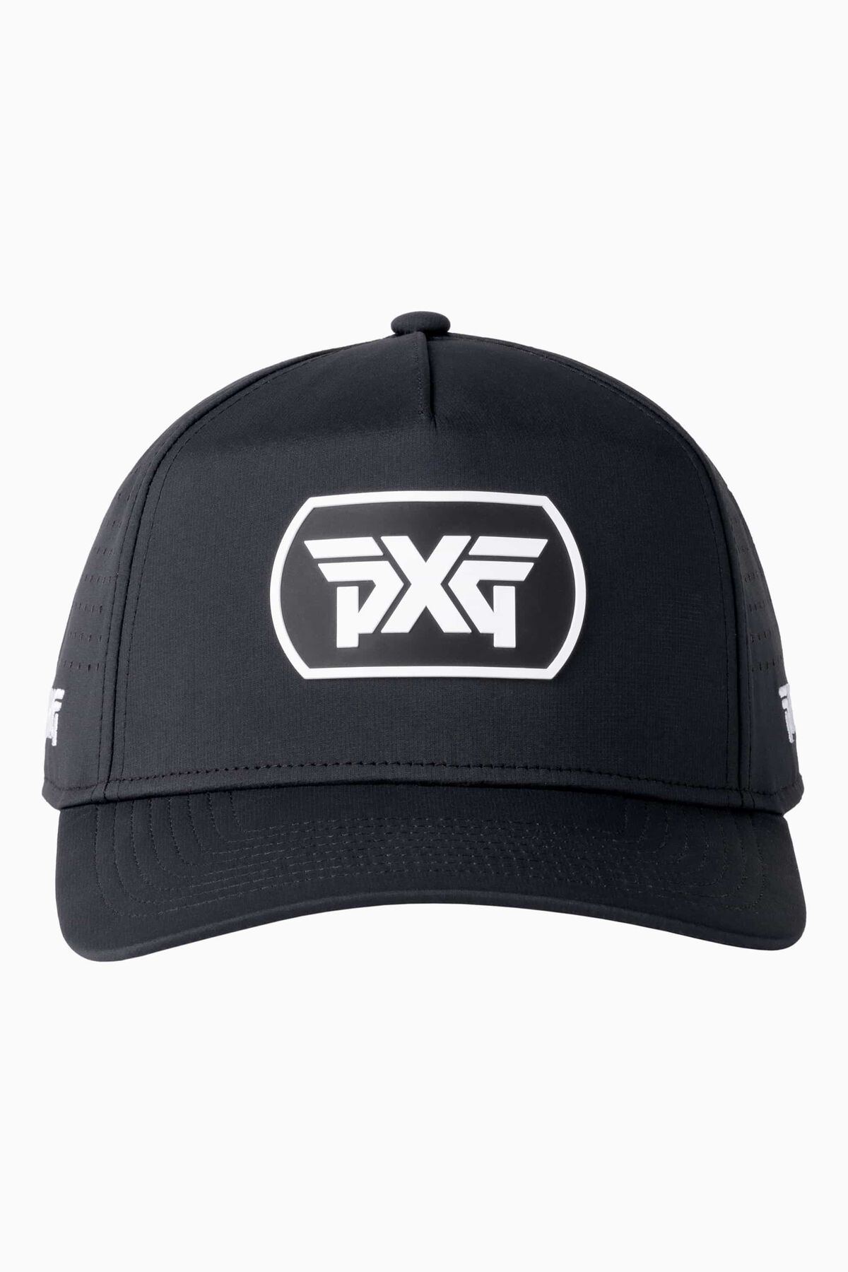 Men's Dog Tag 5-Panel Snapback Cap - Black/White Logo - One Size Black & White